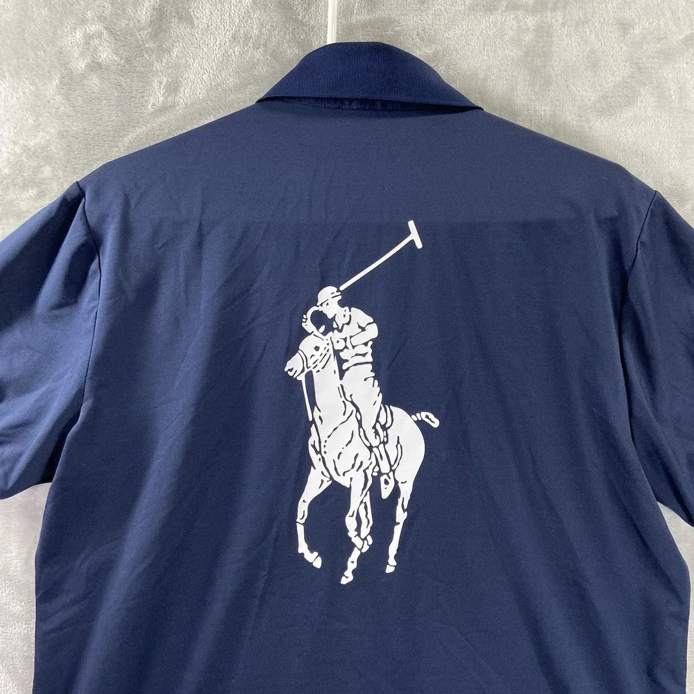 RLX Ralph Lauren Polo Shirt Mens Medium US Open 2015 Golf Performance Big Pony